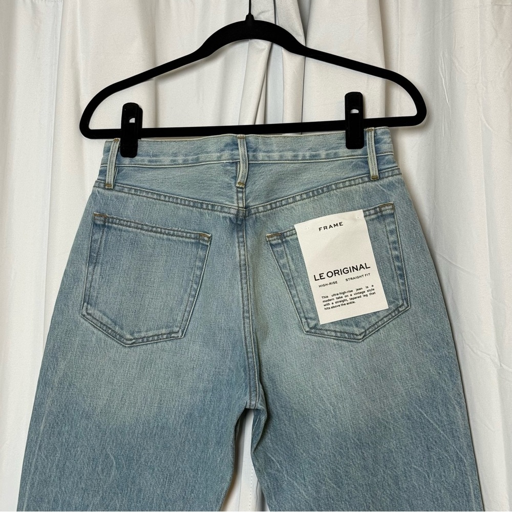 FRAME Le Original Jeans High Rise Crop Distressed Raw Hem NWT 27 - Picture 6 of 10
